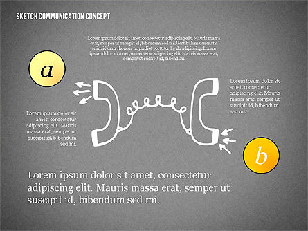 Communication Concept Sketch, Slide 9, 02335, Presentation Templates — PoweredTemplate.com