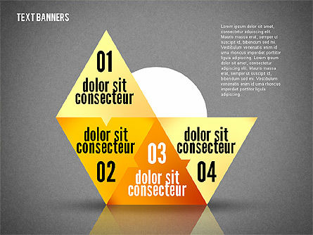 Banners de texto geométricos, Deslizar 13, 02337, Caixas de texto — PoweredTemplate.com