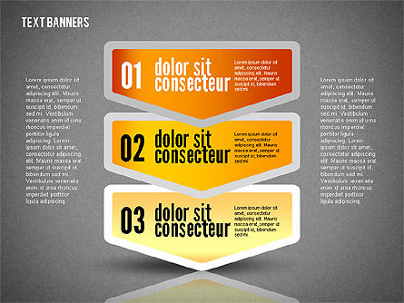 Geometrical Text Banners, Slide 16, 02337, Text Boxes — PoweredTemplate.com