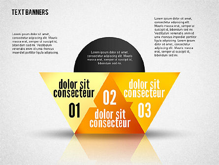 Banderas de texto geométrico, Diapositiva 2, 02337, Cuadros de texto — PoweredTemplate.com