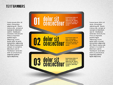 Geometrical Text Banners, Slide 8, 02337, Text Boxes — PoweredTemplate.com