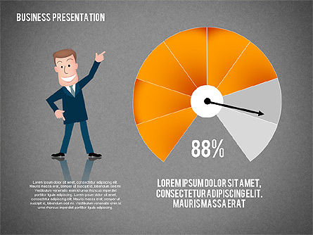 Business Presentation with Character, Slide 10, 02339, Presentation Templates — PoweredTemplate.com