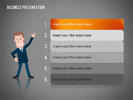 Business Presentation with Character, Slide 14, 02339, Presentation Templates — PoweredTemplate.com