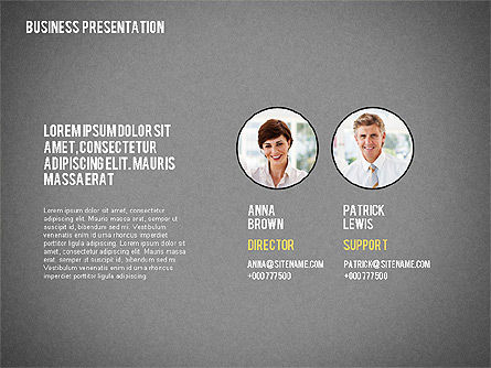 Presentación de negocios con carácter, Diapositiva 16, 02339, Plantillas de presentación — PoweredTemplate.com