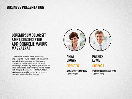 Présentation professionnelle avec personnage, Diapositive 8, 02339, Modèles de présentations — PoweredTemplate.com