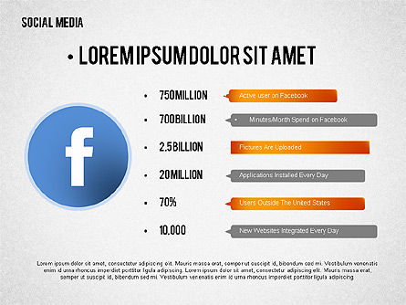 Social Media Presentation Template, 02340, Infographics — PoweredTemplate.com