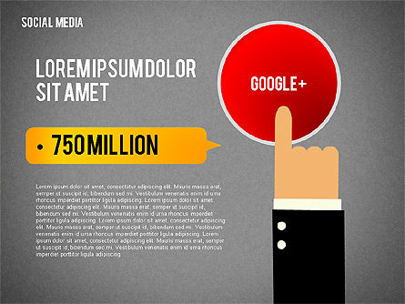 Plantilla de presentación de medios sociales, Diapositiva 10, 02340, Infografías — PoweredTemplate.com