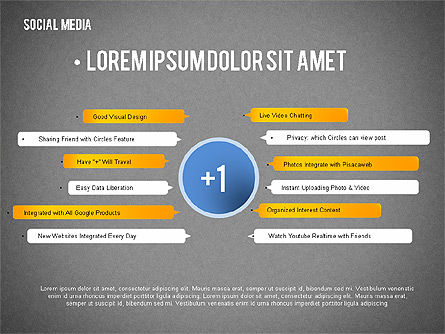 Social Media Presentation Template, Slide 11, 02340, Infographics — PoweredTemplate.com