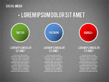 Social media presentatiesjabloon, Dia 12, 02340, Infographics — PoweredTemplate.com