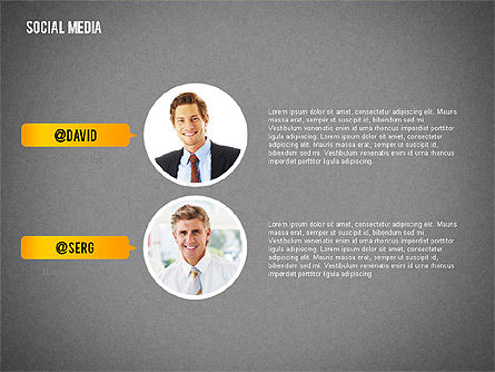 Modèle de présentation des médias sociaux, Diapositive 15, 02340, Infographies — PoweredTemplate.com