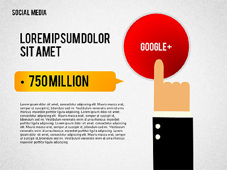 Modèle de présentation des médias sociaux, Diapositive 2, 02340, Infographies — PoweredTemplate.com