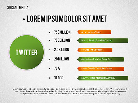 Modèle de présentation des médias sociaux, Diapositive 5, 02340, Infographies — PoweredTemplate.com