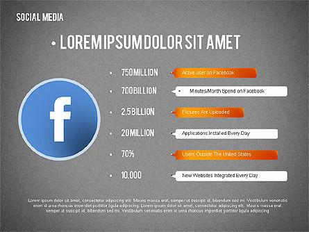 Social media presentatiesjabloon, Dia 9, 02340, Infographics — PoweredTemplate.com