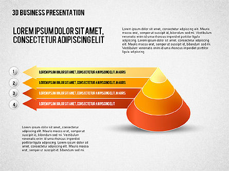 Presentación de negocios en 3D, 02341, Plantillas de presentación — PoweredTemplate.com