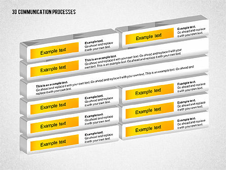 Diagrama de procesos de comunicación 3D, Diapositiva 8, 02343, Diagramas de proceso — PoweredTemplate.com