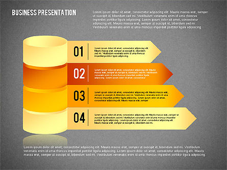 Business Presentation with 3D Shapes, Slide 13, 02346, Business Models — PoweredTemplate.com
