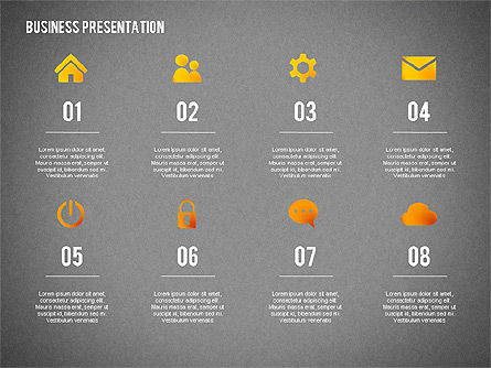 Business Presentation with 3D Shapes, Slide 16, 02346, Business Models — PoweredTemplate.com
