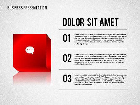 Business Presentation with 3D Shapes, Slide 3, 02346, Business Models — PoweredTemplate.com