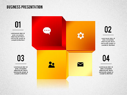 Business Presentation with 3D Shapes, Slide 6, 02346, Business Models — PoweredTemplate.com