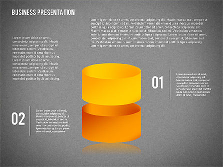 3D図形によるビジネスプレゼンテーション, スライド 9, 02346, ビジネスモデル — PoweredTemplate.com