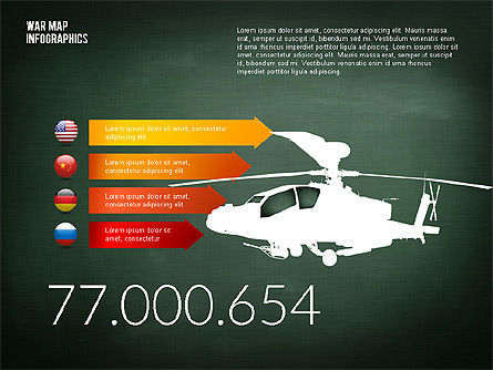 Infografía Militar, Diapositiva 14, 02347, Infografías — PoweredTemplate.com
