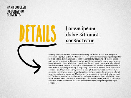 Doodled infographic elementen, Dia 2, 02348, Infographics — PoweredTemplate.com