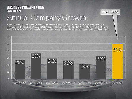 Plantilla de presentación de Business Team (basada en datos), Diapositiva 14, 02349, Plantillas de presentación — PoweredTemplate.com