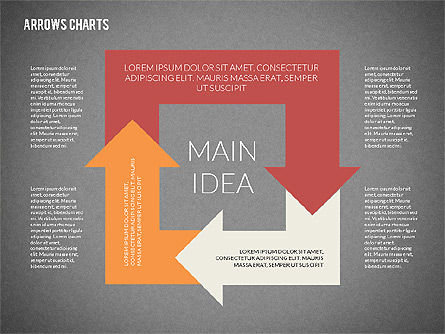 Présentation avec des flèches, Diapositive 12, 02350, Schémas de procédés — PoweredTemplate.com