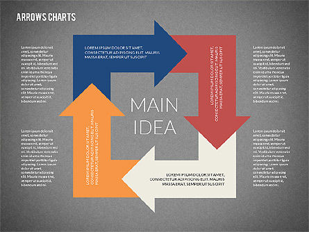 Présentation avec des flèches, Diapositive 16, 02350, Schémas de procédés — PoweredTemplate.com