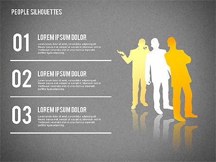 People Silhouettes, Slide 13, 02351, Silhouettes — PoweredTemplate.com