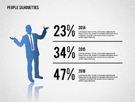 Silhouettes des gens, Diapositive 4, 02351, Silhouettes — PoweredTemplate.com