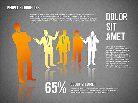 People Silhouettes, Slide 9, 02351, Silhouettes — PoweredTemplate.com