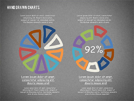 Doodle Pie Charts, Diapositiva 13, 02354, Gráficos circulares — PoweredTemplate.com