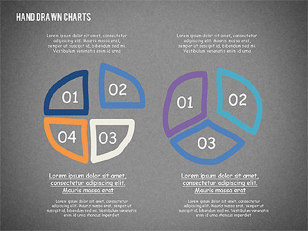 Doodle Pie Charts, Diapositiva 14, 02354, Gráficos circulares — PoweredTemplate.com