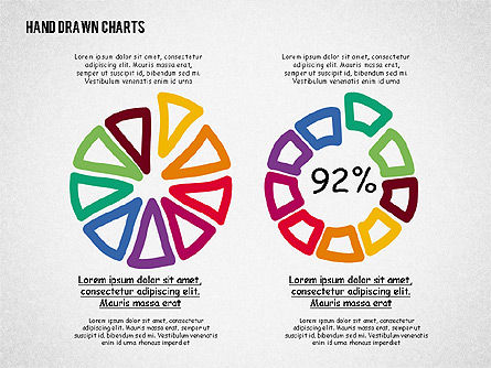 Doodle Pie Charts, Diapositiva 5, 02354, Gráficos circulares — PoweredTemplate.com