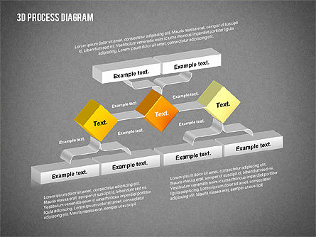 Schéma de processus tridimensionnel, Diapositive 10, 02355, Schémas de procédés — PoweredTemplate.com