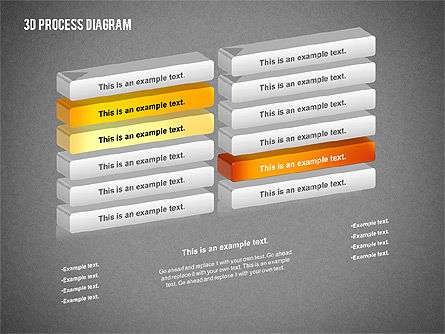 3次元プロセス図, スライド 11, 02355, プロセス図 — PoweredTemplate.com
