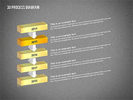 Schéma de processus tridimensionnel, Diapositive 12, 02355, Schémas de procédés — PoweredTemplate.com