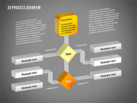 Diagram Proses Tiga Dimensi, Slide 15, 02355, Diagram Proses — PoweredTemplate.com