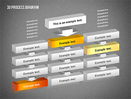 Tre diagramma di processo dimensionale, Slide 16, 02355, Diagrammi di Processo — PoweredTemplate.com