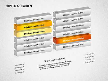 Schéma de processus tridimensionnel, Diapositive 3, 02355, Schémas de procédés — PoweredTemplate.com