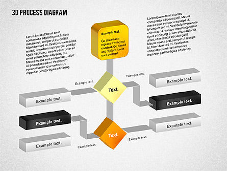 Schéma de processus tridimensionnel, Diapositive 7, 02355, Schémas de procédés — PoweredTemplate.com