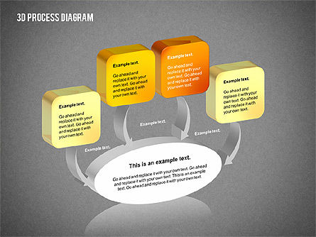Three Dimensional Process Diagram, Slide 9, 02355, Process Diagrams — PoweredTemplate.com