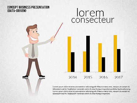 Business Presentation Template Concept with Character, Slide 8, 02357, Presentation Templates — PoweredTemplate.com