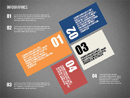 Piatte forme infographic disegnati, Slide 10, 02358, Forme — PoweredTemplate.com
