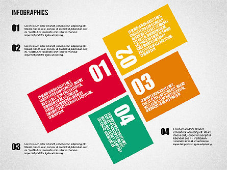 Flat ontworpen infographic vormen, Dia 2, 02358, Figuren — PoweredTemplate.com