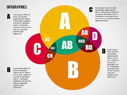 Formes infographiques conçues à plat, Diapositive 6, 02358, Formes — PoweredTemplate.com