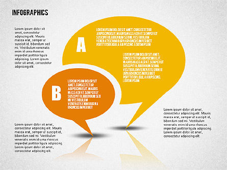 Formes infographiques conçues à plat, Diapositive 8, 02358, Formes — PoweredTemplate.com