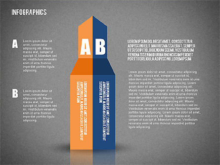 Formes infographiques conçues à plat, Diapositive 9, 02358, Formes — PoweredTemplate.com