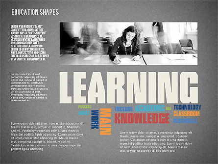 Education Word Cloud Presentation Template, Slide 12, 02359, Presentation Templates — PoweredTemplate.com